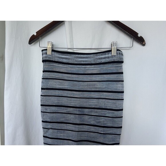 Ronny Kobo Jayme Skirt in Black Multi Stretch Knit XS Bodycon Timeless Office - Picture 4 of 8